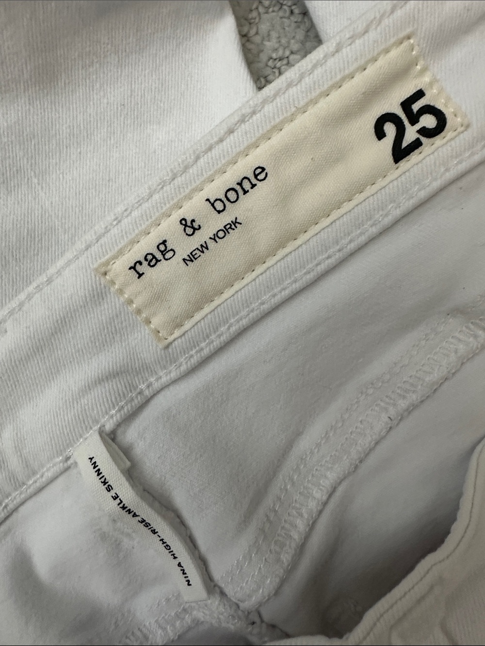 rag & bone Clean White Skinny Jeans - Picture 3 of 5
